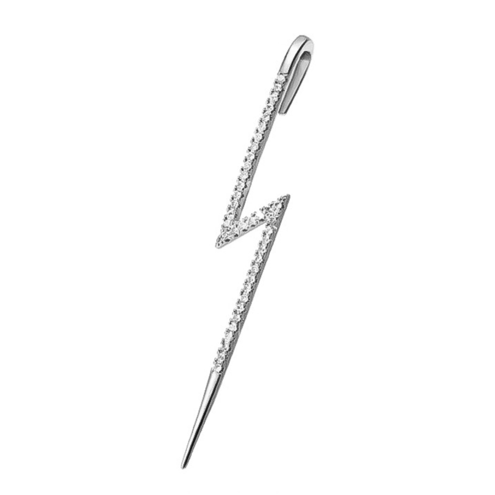 ⚜️𝟯𝟬%𝗢𝗙𝗙 𝗯𝘂𝗻𝗱𝗹𝗲𝘀 𝟯+⚜️ NEW CZ Silver Flash Ear Hook - Picture 8 of 14